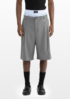 I'M BRIAN - I'M BRIAN Ανδρικό Γκρι Oversized Bermuda Shorts