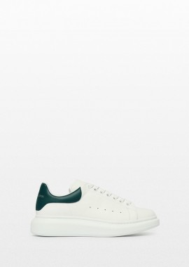 ALEXANDER MCQUEEN - ALEXANDER MCQUEEN Ανδρικό Λευκό Oversized Lace-Up Sneakers In White/Dark Green