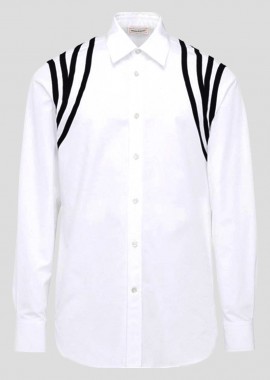 ALEXANDER MCQUEEN Ανδρικό Λευκό Harness Tape Shirt