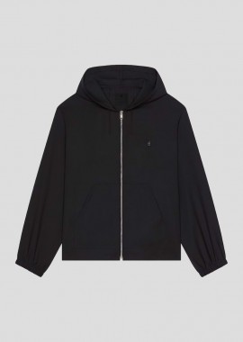 GIVENCHY Ανδρικό Μαύρο 4G Wool Zipped Hoodie