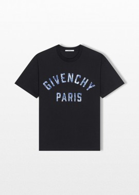 GIVENCHY - GIVENCHY Ανδρικό Μαύρο Embroidery Print T-Shirt