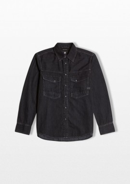 G-STAR - G-STAR Ανδρικό Μαύρο Dakota Slim Denim Shirt
