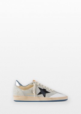 GOLDEN GOOSE Ανδρικό Γκρι BallStar Distressed Sneakers