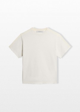 GOLDEN GOOSE - GOLDEN GOOSE Ανδρικό Λευκό Logo Patch T-Shirt