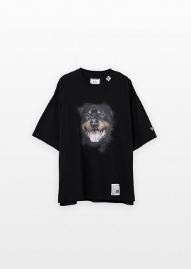 MAISON MIHARA YASUHIRO Ανδρικό Μαύρο Dog Printed T-Shirt