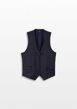 Y-3 - Y-3 Ανδρικό Μαύρο Sport Uniform Pinstripe Tailored Vest