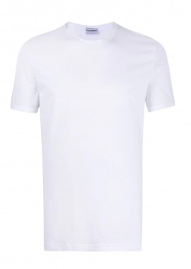 DOLCE&GABBANA Ανδρικό Λευκό DG White Crew Neck T-shirt