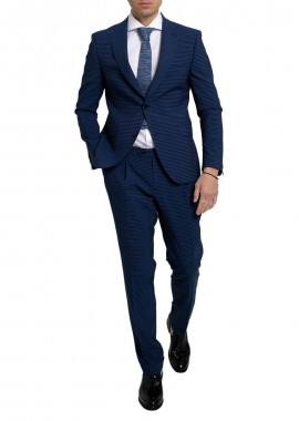 SARTORIA MONK - SARTORIA MONK Ανδρικό Μπλε Checked Two Piece Suit/Blue