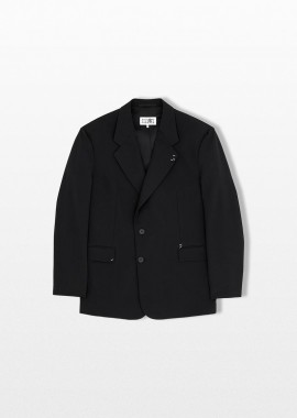 MAISON MARGIELA Ανδρικό Μαύρο Single-Breasted Stapled Jacket