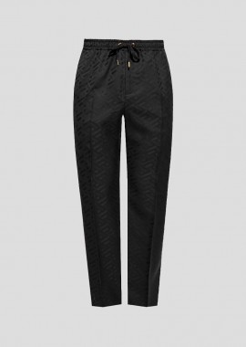VERSACE - VERSACE Ανδρικό Μαύρο Greca Pattern Trousers