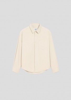 AMI PARIS Ανδρικό Μπεζ Embossed Ami De Coeur Boxy Shirt