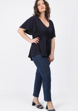 Jeggings denim με ελαστική μέση