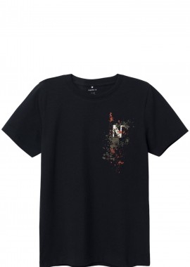 Μπλούζα Κοντομάνικη Name It Nkmtemilan Ss Top 13225832-Black Αγόρι