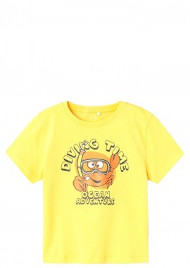 Μπλούζα Κοντομάνικη Name It NmmVagno Loose 13228225-Yarrow-Diving Tim Αγόρι