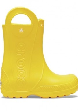 Παιδικές Γαλότσες Crocs Handle Rain K-Yellow (Μεγέθη 28-34) ΚΙΤΡΙΝΟ