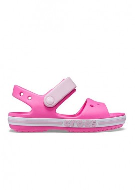 CROCS - Βρεφικά Σανδάλια Crocs Bayaband Sandal για Κορίτσια Pink (Μεγέθη 19-26) ΡΟΖ