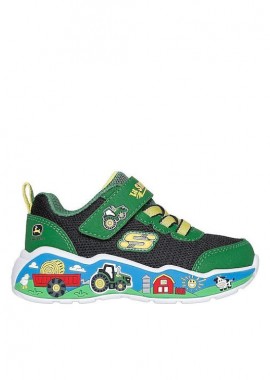 Βρεφικά Παπούτσια Skechers John Deere για Αγόρια Barn-Squad Buddies (Μεγέθη 21,5-26,5) ΠΡΑΣΙΝΟ