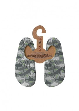 SLIPSTOP Αντιολισθητικά Παντοφλάκια Camo Shark ΓΚΡΙ