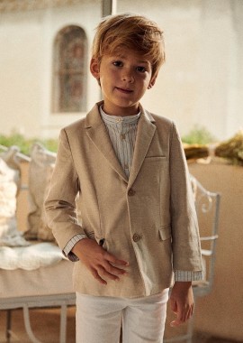 SERGENT MAJOR - Παιδικό Σακάκια για Αγόρια Classy Beige ΜΠΕΖ