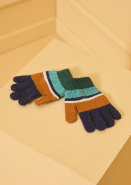 Παιδικά Γάντια για Αγόρια Color Block ΜΠΛΕ