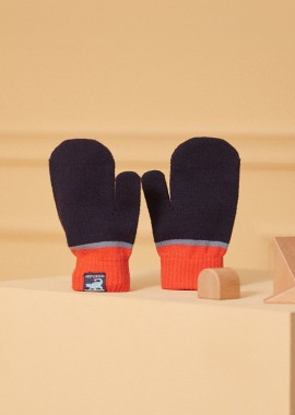 Παιδικά Γάντια για Αγόρια Navy/Orange ΜΠΛΕ