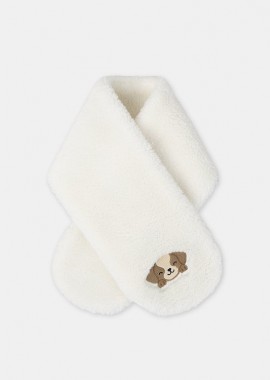 Βρεφικό Κασκόλ για Αγόρια Fluffy Puppy ΛΕΥΚΟ