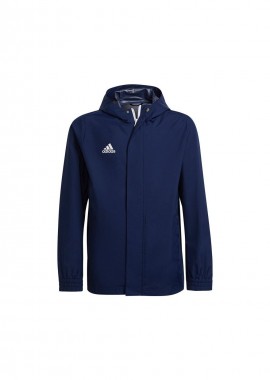 Adidas Παιδικό Αθλητικό Μπουφάν Κοντό με Κουκούλα Navy Μπλε Entrada 22 IK4012
