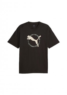 Puma Ανδρική Αθλητική Μπλούζα Κοντομάνικη Μαύρη 676062-01