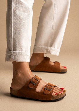 Plakton - Plakton Ανατομικά σανδάλια - 340010 - Tan Suede
