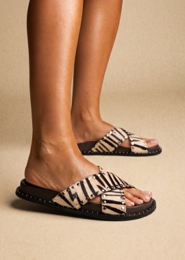 CARMELA - CARMELA Σανδάλια με Τρουκς και Στάμπα - 163054 - Zebra
