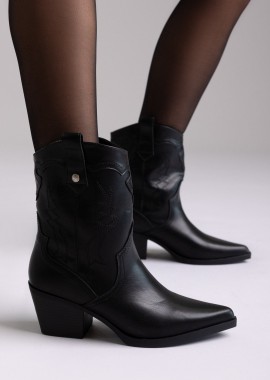 Xti Footwear - Xti Footwear Κάουμποϊ Μποτάκια - 144718 - Μαύρο Ματ
