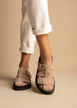 TFP - TFP Fisherman Flatform σανδάλια - 4597 - Beige Suede