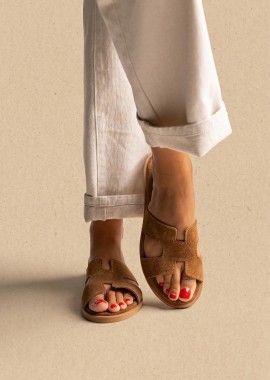 TFP - TFP Σανδάλια με σχέδιο cut-out και λουράκια - 37 VAMOS - Beige Suede