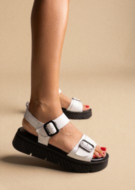 TFP Flatform Σανδάλια Buckle Strap - 459 - White Matte