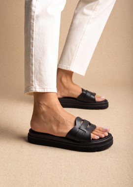 TFP - TFP Flatform Σανδάλια Wide Cut Out - 2014 - Μαύρο Ματ