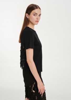 Panelled T-Shirt in Black