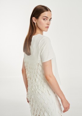 Panelled T-Shirt in White