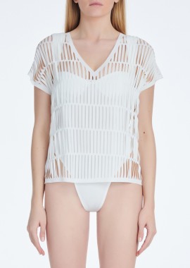 Cutcuutur - Oversized T-Shirt in White