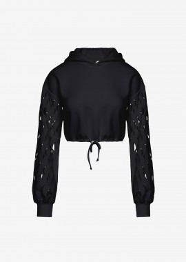 Cutcuutur - Cropped Hoodie in Black