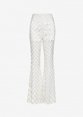 Cutcuutur - Flared Pants in White