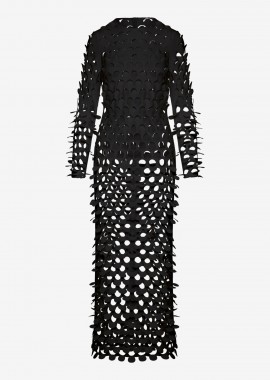Cutcuutur - Long Sleeved Column Dress in Black
