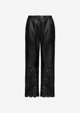 Paneled Full Lenght Straight Pants