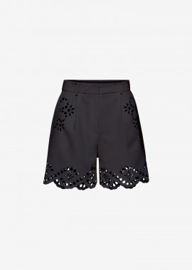 Pleated Shorts in Black