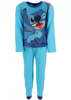 Παιδική Πιτζάμα Χειμωνιάτικη Βαμβακερή Disney Lilo and Stitch Μπλε