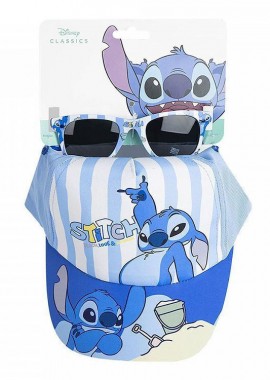 Disney Lilo and Stitch - Μπλε Σετ με Καπέλο 53εκ + Γυαλιά Ηλίου DISNEY Λίλο + Στιτς Μπλε