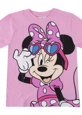 Disney Minnie Wink Παιδικό Κοντομάνικο Μπλουζάκι Ροζ Ροζ
