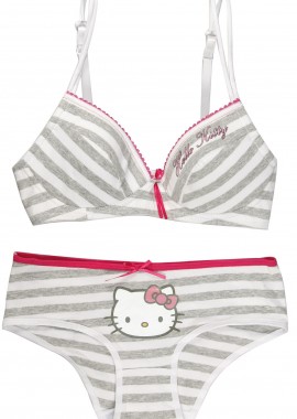 Σετ Hello Kitty Λευκό-Γκρι Λευκό
