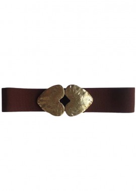 PerfectDress.gr - ελαστική ζώνη brown smashed heart