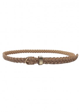 boho luxe ζώνη mini Braid strass gold