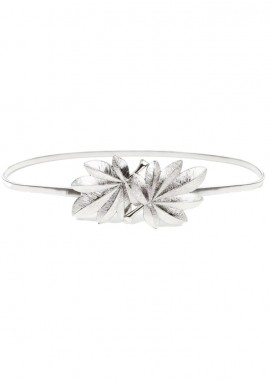 PerfectDress.gr - ελαστική μεταλλική ζώνη Leaf silver